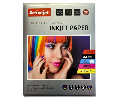 Activejet Φωτογραφικό Χαρτί Α4 180gr 20 Τεμάχια