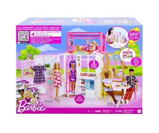Barbie Πλαστικό Κουκλόσπιτο Βαλιτσάκι για 3+ Ετών
