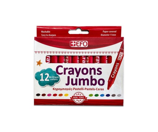 +Efo Κηρομπογιές Jumbo 12 Τεμ.