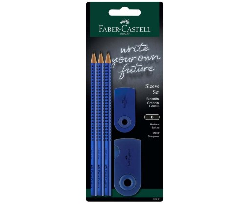 Faber Castell Σετ 3 Μολυβιών Grip / Γόμα / Ξύστρα B