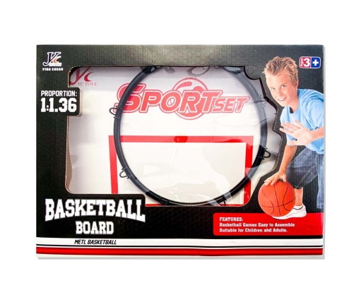 Zita Toys Μεταλλική Μπασκέτα Εξωτερικού χώρου Τοίχου με Μπάλα