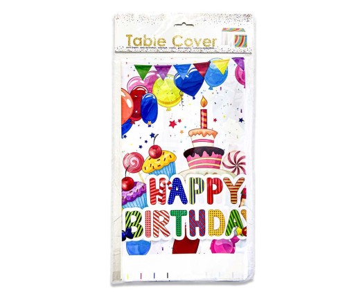 Τραπεζομάντηλο Happy Birthday 130x220 εκ. 65503