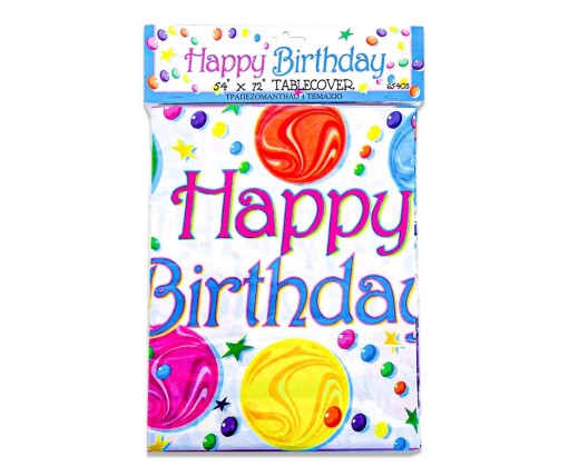 Τραπεζομάντηλο Happy Birthday 137x183 εκ. 65403