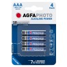 AGFA Μπαταρίες Αλκαλικές 4 Τεμ. ΑΑΑ LR03 1.5V MN2400