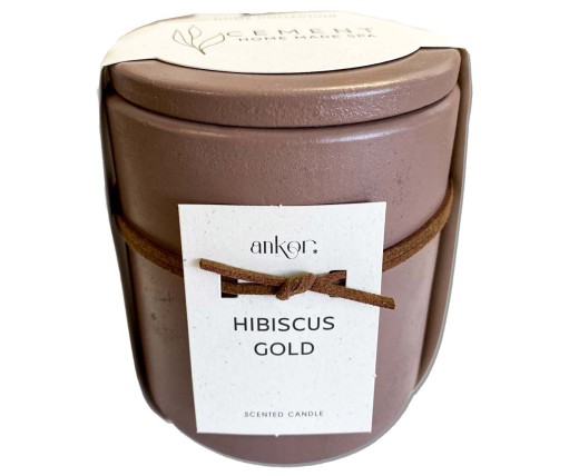 Ankor Αρωματικό Κερί Σε Τσιμεντένιο Βάζο Hibiscus Gold 833902