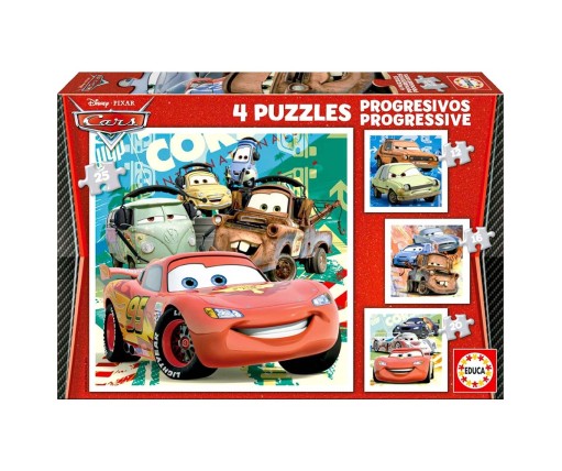 Educa 4 Παζλ Cars 12-16-20-25 Κομμάτια 14942