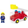 Playmobil Junior Πυροσβέστης Με Κλιμακοφόρο Όχημα 71683