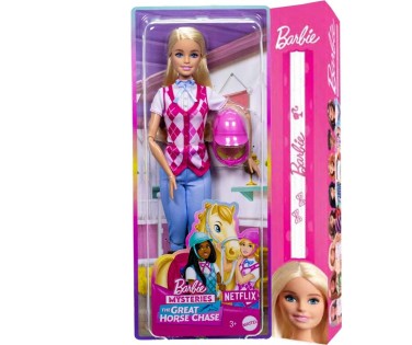 Λαμπάδα Barbie Κούκλα The Great Horse Chase Barbie Malibu HJX38