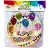 Πιατάκια Χάρτινα Happy Birthday 10 Τεμ. 18cm XYCK18-A