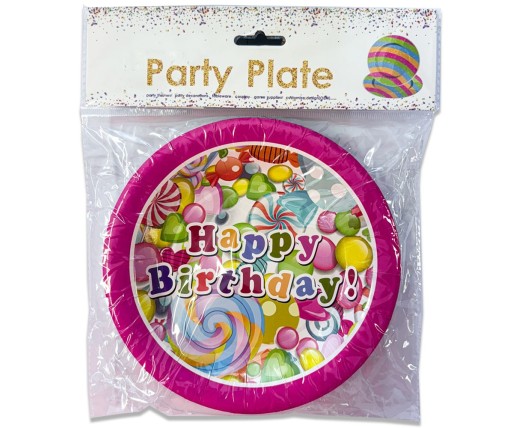 Πιατάκια Χάρτινα Happy Birthday 6 Τεμ. 18cm 065301