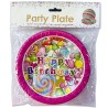 Πιατάκια Χάρτινα Happy Birthday 6 Τεμ. 18cm 065301