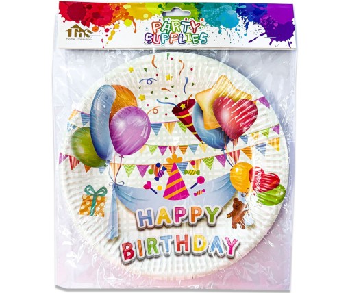 Πιατάκια Χάρτινα Happy Party 10 Τεμ. 23cm XYCK23-A