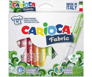 Carioca Fabric Μαρκαδόροι 12 τεμ. για ύφασμα (40957)
