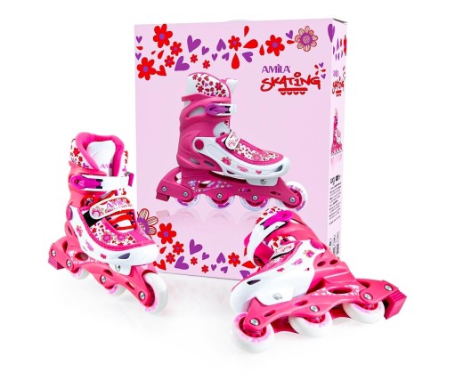 Amila Inline Αυξομειούμενα Rollers Ροζ Παιδικά 35-38 48924