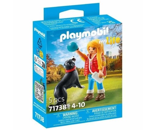 Playmobil MyLife Γυναίκα Με Ορεινό Σκύλο Μπερνίζ 71738