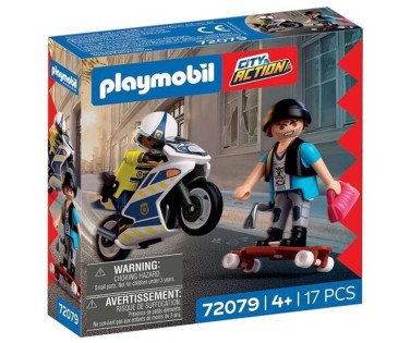 Playmobil City Action Αστυνομική Καταδίωξη Με Μοτοσικλέτα 72079