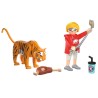 Playmobil Animals & Friends Τίγρης Και Επισκέπτης Πάρκου 72089
