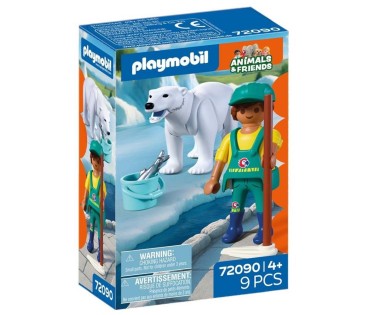 Playmobil Animals & Friends Πολική Αρκούδα Και Φροντιστής 72090