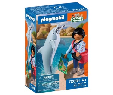 Playmobil Animals & Friends Δελφίνι Και Επισκέπτης Πάρκου 72091