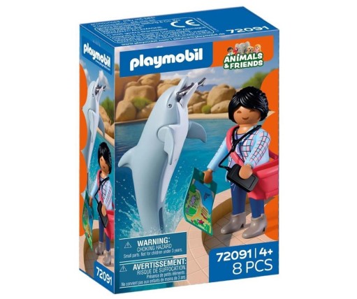 Playmobil Animals & Friends Δελφίνι Και Επισκέπτης Πάρκου 72091
