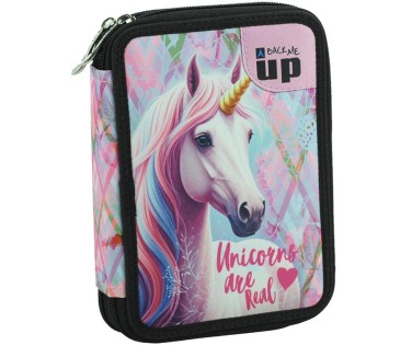 Back Me Up Κασετίνα Διπλή Γεμάτη Pastel Unicorn 357-41100