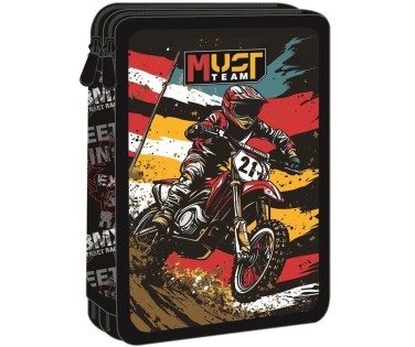 Must Κασετίνα Διπλή Γεμάτη Bike 587245