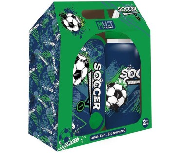 Must Team Ανοξείδωτο Παιδικό Σετ Φαγητού 500ml Soccer 587572