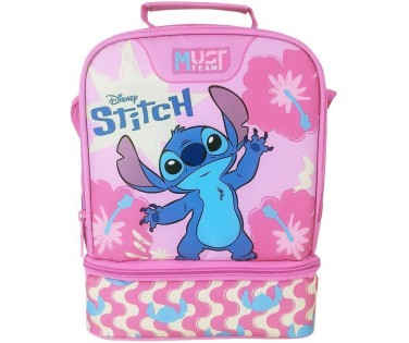 Must Team Σχολική Ισοθερμική Θήκη Stitch Ροζ 565974