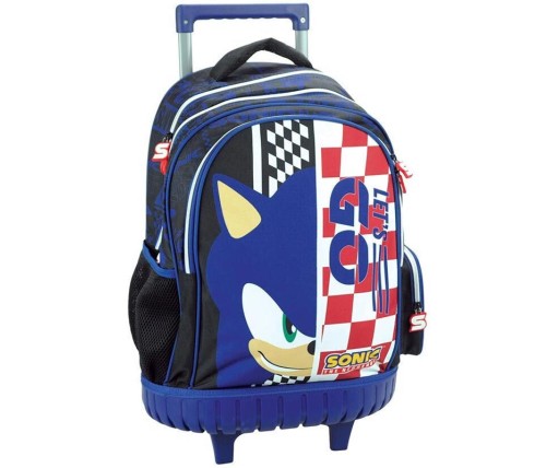 Gim Σχολική Τσάντα Τρόλεϊ Δημοτικού Sonic Classic 334-89078