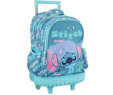 Gim Σχολική Τσάντα Τρόλεϊ Δημοτικού Stitch Brush It 342-03078