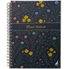 Αιγαίο Σπιράλ Τετράδιο Ριγέ Α4 / 5 Θεμάτων Floral Notebook