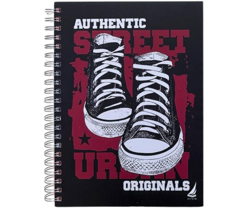 Αιγαίο Σπιράλ Τετράδιο Ριγέ Α4 / 5 Θεμάτων Authentic Originals