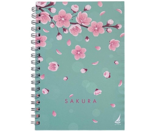 Αιγαίο Σπιράλ Τετράδιο Ριγέ 17x25cm B5 / 3 Θεμάτων Sakura