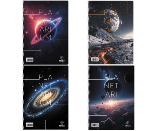 Salko Σπιράλ Τετράδιο Ριγέ Α4 / 4 Θεμάτων Planetarium