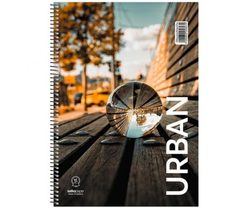 Salko Σπιράλ Τετράδιο Ριγέ 17x25 Β5 / 4 Θεμάτων Urban