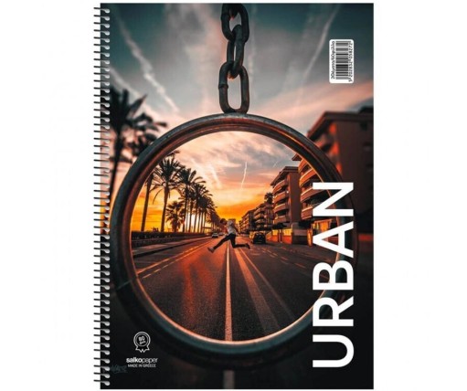 Salko Σπιράλ Τετράδιο Ριγέ Α4 / 2 Θεμάτων Urban