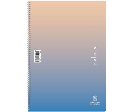 Salko Σπιράλ Τετράδιο Ριγέ 17x25 Β5 / 1 Θέματος Origin