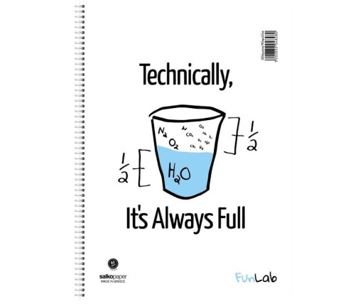 Salko Σπιράλ Τετράδιο Ριγέ 17x25 Β5 / 2 Θεμάτων FunLab