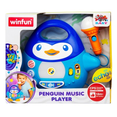 MG TOYS Μουσικό Πιγκουινάκι Με Μικρόφωνο Penguin Music Player 403205
