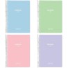 Metron Σπιράλ Τετράδιο Ριγέ Α4 / 4 Θεμάτων Note Pastel