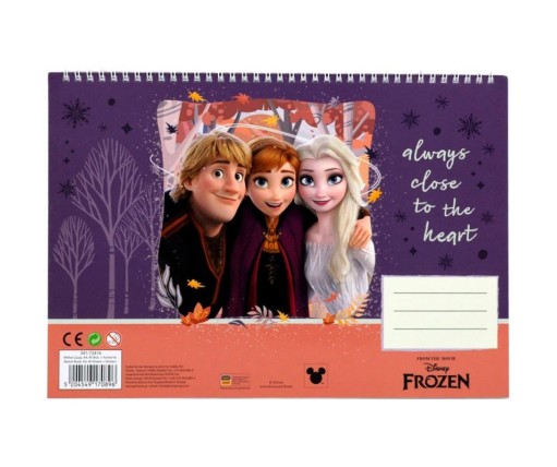Disney Μπλοκ Ζωγραφικης A4 23x33cm Frozen 40 Φυλλα 341-72416