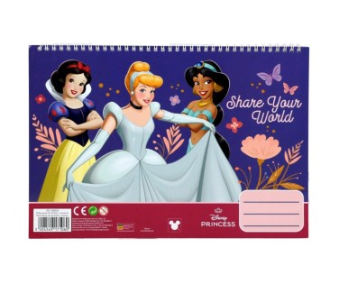 Disney Μπλοκ Ζωγραφικης A4 23x33cm Princess 40 Φυλλα 331-56416