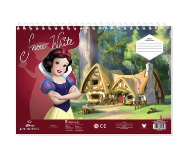 Disney Μπλοκ Ζωγραφικης A4 23x33cm Princess 40 Φυλλα 56991
