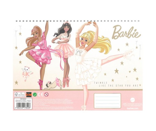 Gim Μπλοκ Ζωγραφικης A4 23x33cm Barbie 40 Φυλλα 349-93416
