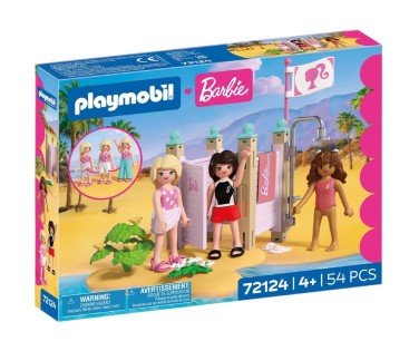Playmobil Barbie Ντουζ Και Αλλαξιέρα Παραλίας 72124