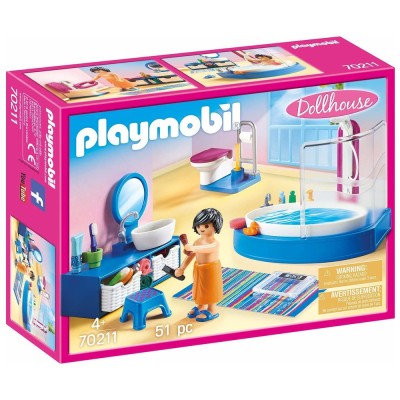 Playmobil Dollhouse Πολυτελές Λουτρό Με Μπανιέρα 70211