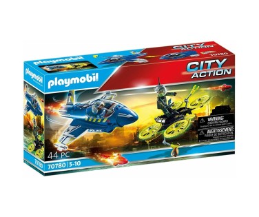 Playmobil City Action Καταδίωξη Drone Από Αστυνομικό Τζετ 70780