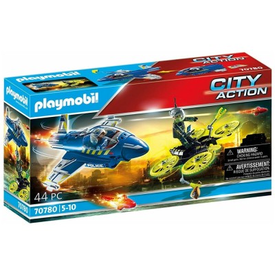 Playmobil City Action Καταδίωξη Drone Από Αστυνομικό Τζετ 70780