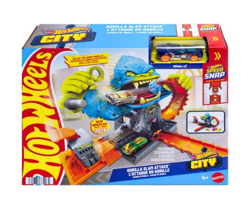 Hot Wheels City Σετ Πιστας Πεινασμενος Γοριλας JHL92
