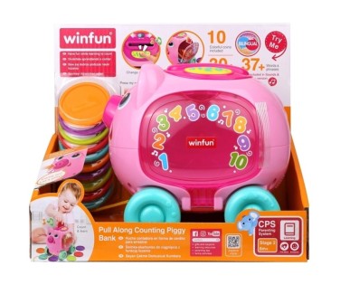 Winfun Συρόμενος Κουμπαράς Γουρουνάκι Αρίθμηση